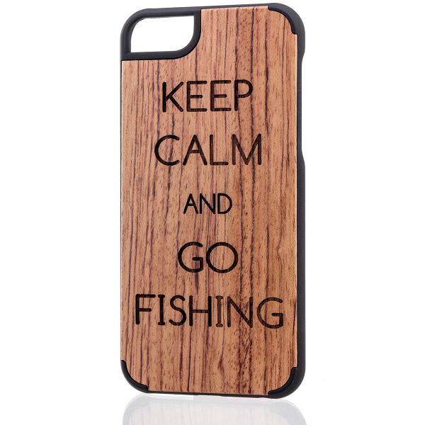 iPhone 6 Rosenholz Keep Calm and Go Fishing